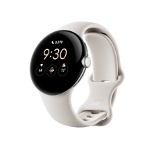 Google Pixel Watch Bluetooth/WiFi (Polished Silver Case with Chalk Active Band)