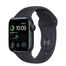 Apple Watch SE GPS 40mm Midnight Aluminum Case with S/M Midnight Sport Band MNT73LL/A