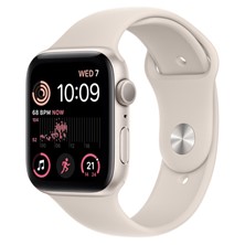 Apple Watch SE GPS 44mm Starlight Aluminum Case with M/L Starlight Sport Band MNTE3LL/A
