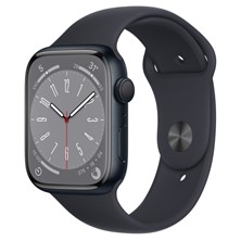 Apple Watch Series 8 GPS 45mm Midnight Aluminum Case with Midnight Sport Band M/L MNUL3LL/A