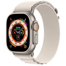 Apple Watch Ultra GPS+Cellular 49mm Titanium Case with Starlight Alpine Loop Medium MQF03LL/A