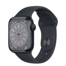 Apple Watch Series 8 GPS 41mm Midnight Aluminum Case M/L Midnight Sport Band MNU83LL/A