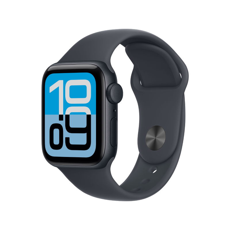 Apple Watch SE 3 GPS 40mm Midnight Aluminum Case with Midnight Sport Band - ML MEHC4