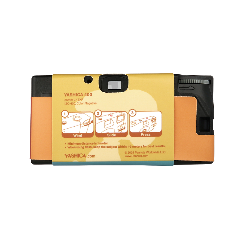 YASHICA Single Use Film Camera (Snoopy Colorful World) - back